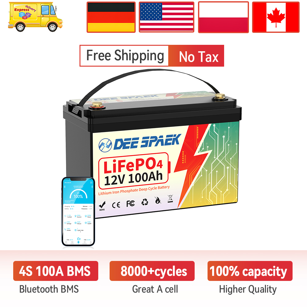 Lifepo4 12V 100Ah Bms Bluetooth - DEEPSPAEK 12V 100Ah Lifepo4 Battery Bluetooth