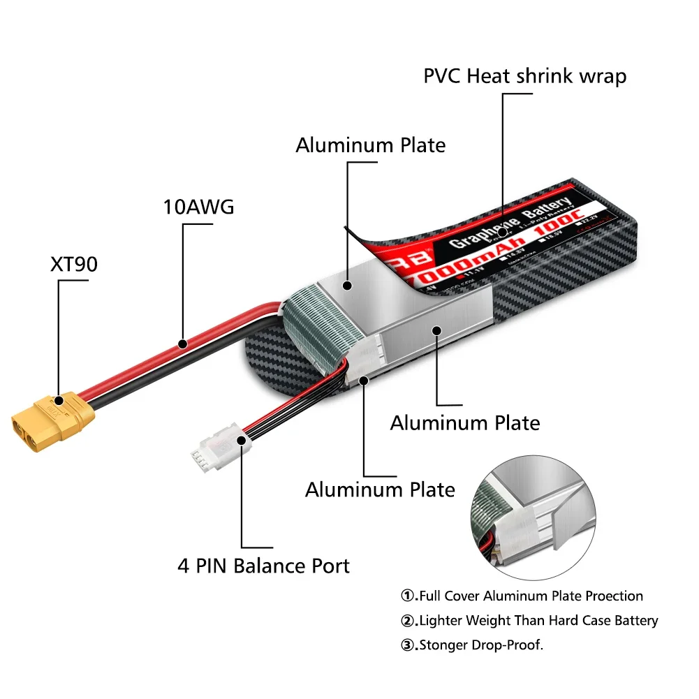 Graphene Battery 2S 3S 4S 6S R - 6S Lipo Battery 22.2V 5000Mah review and price