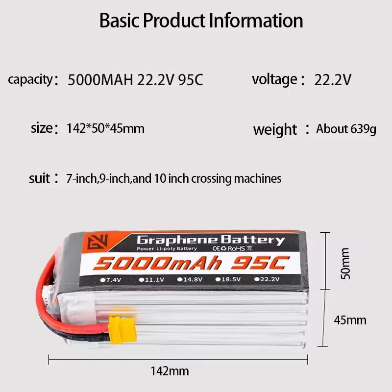 Lipo Battery 6S 5000mAh XT60 X - 6S Lipo Battery 22.2V 5000Mah review and price